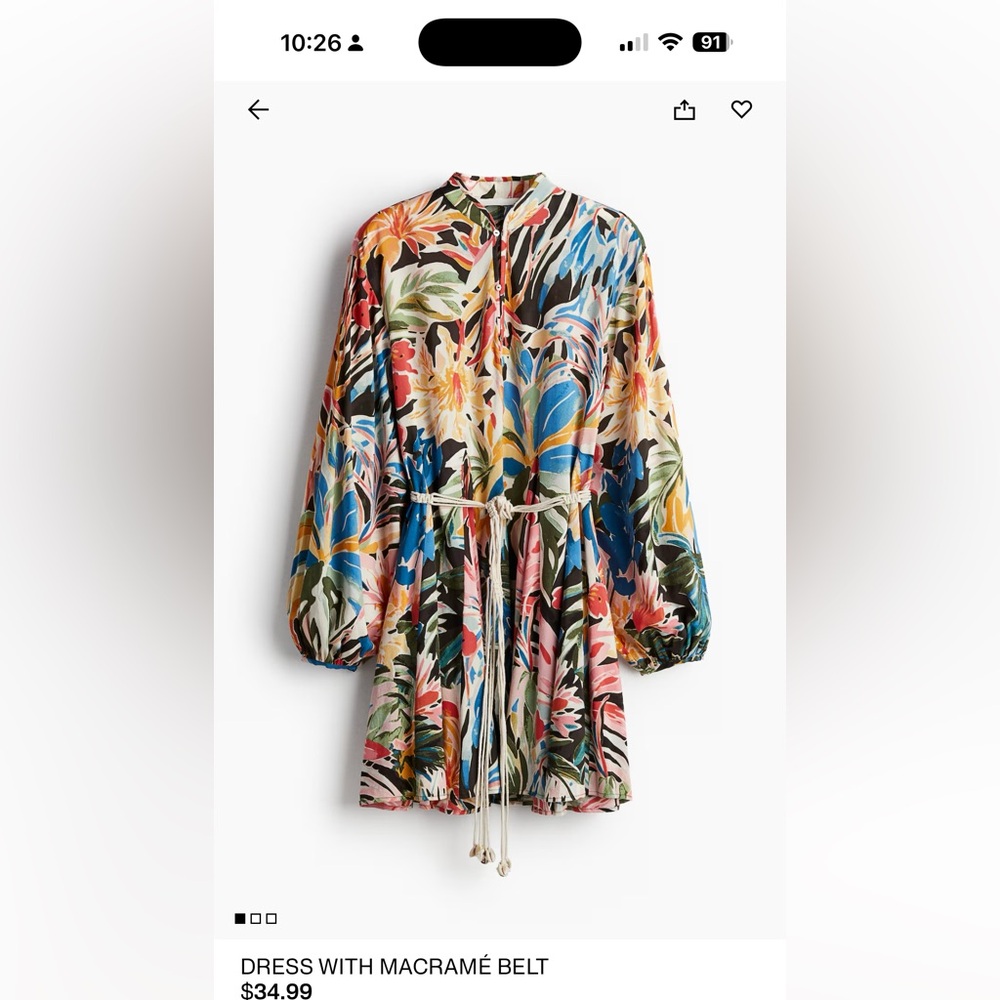 H&M Multicolor Floral Dress